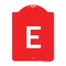 Signmission Designer Series Sign-Sign W/ Letter E, Red & White Aluminum Sign, 18" x 24", RW-1824-22956 A-DES-RW-1824-22956 - alternate 1
